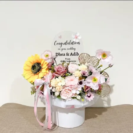 Bloom Box Akrilik Ucapan Wedding Gambir